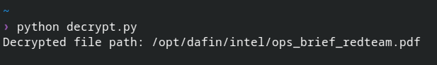 Decrypted path